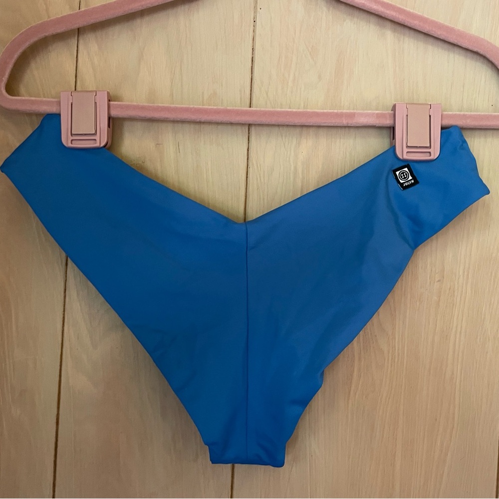 Jolyn Clothing Blue V-Front Bikini Bottom - Picture 2 of 4